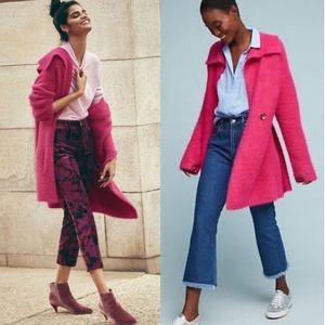 FINAL • Anthropologie • Moth Eyelash Fuzzy Cardigan Pink